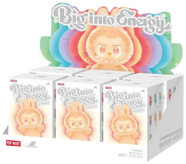 Pop Mart Labubu THE MONSTERS Big into Energy Series Vinyl Plush Sealed Whole Set 'Mystery' (6 Blind Boxes)