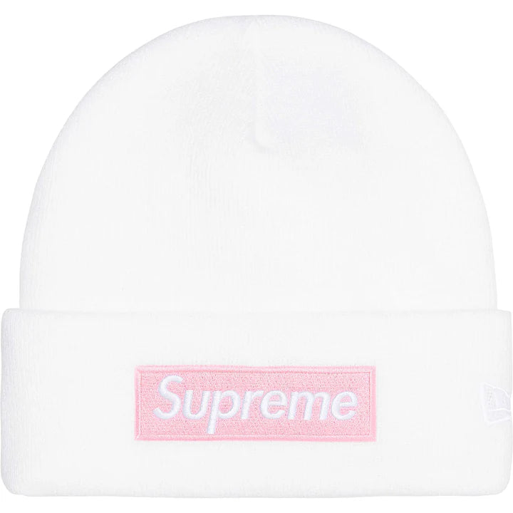 Supreme New Era Box Logo Beanie (FW25) WHITE