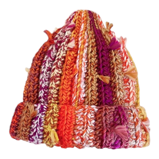 COLORBLOCK KNIT BEANIE “AUTUMN SPICE”