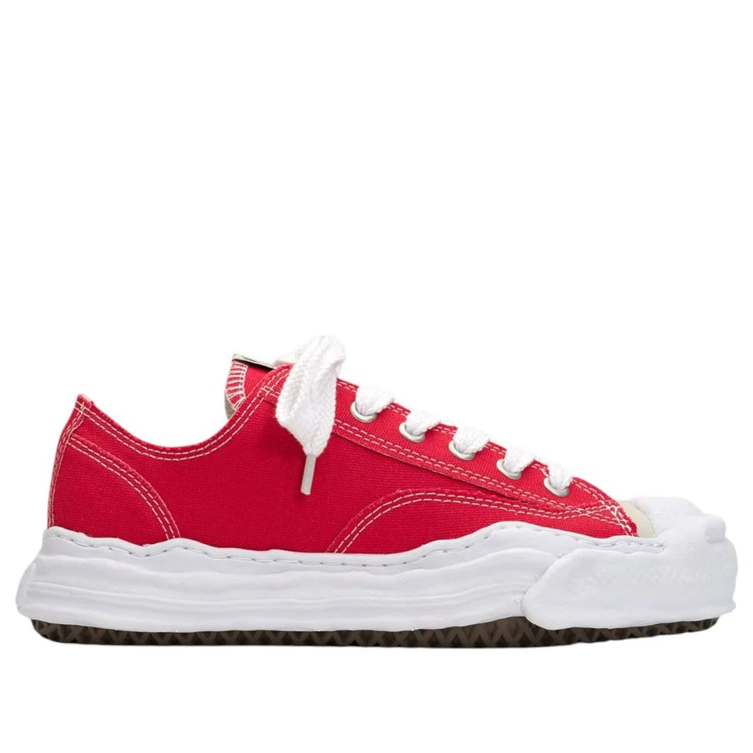 MAISON MIHARA YASUHIRO HANK OG SOLE RED CANVAS LOW