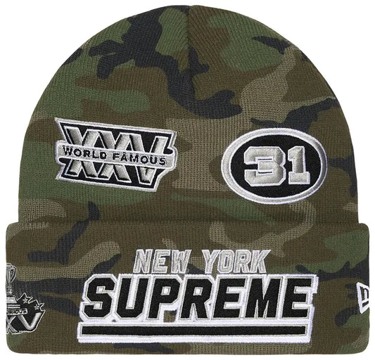 SUPREME NEW ERA FOOTBALL BEANIE ‘CAMO’