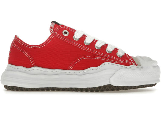 MAISON MIHARA YASUHIRO HANK OG SOLE RED CANVAS LOW