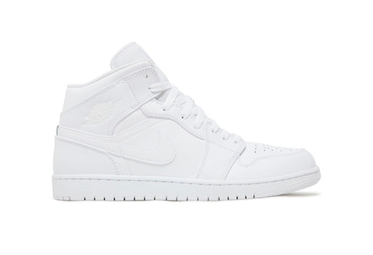 Jordan 1 Mid “Triple White”554724-136 (Men)