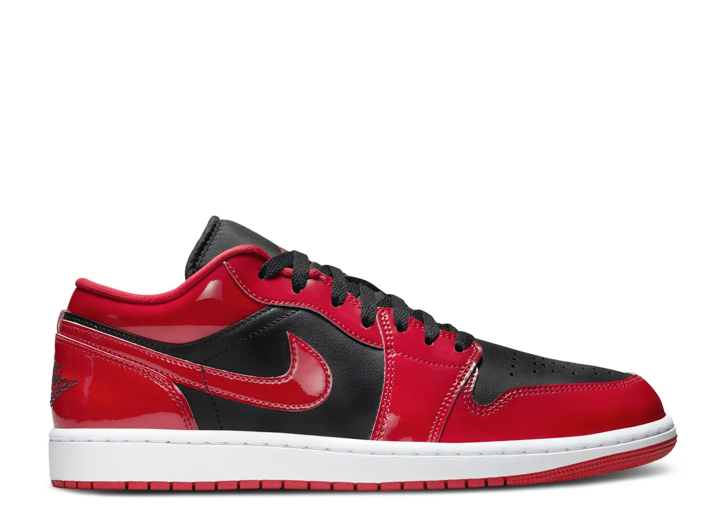 JORDAN 1 LOW PATENT VARSITY RED BLACK