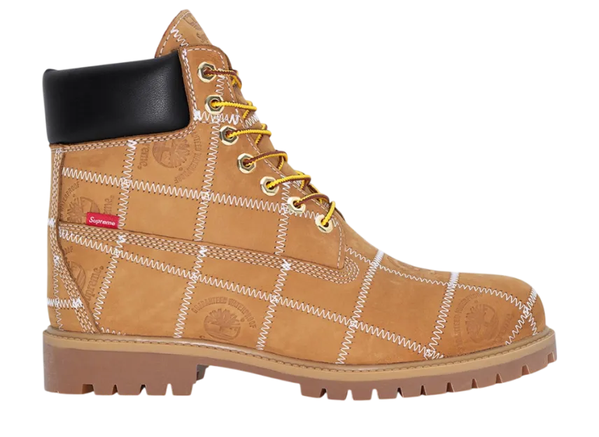 SUPREME × TIMBERLAND PATCHWORK 6 INCH PREMIUM BOOT “WHEAT”