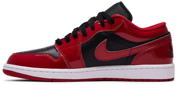 JORDAN 1 LOW PATENT VARSITY RED BLACK