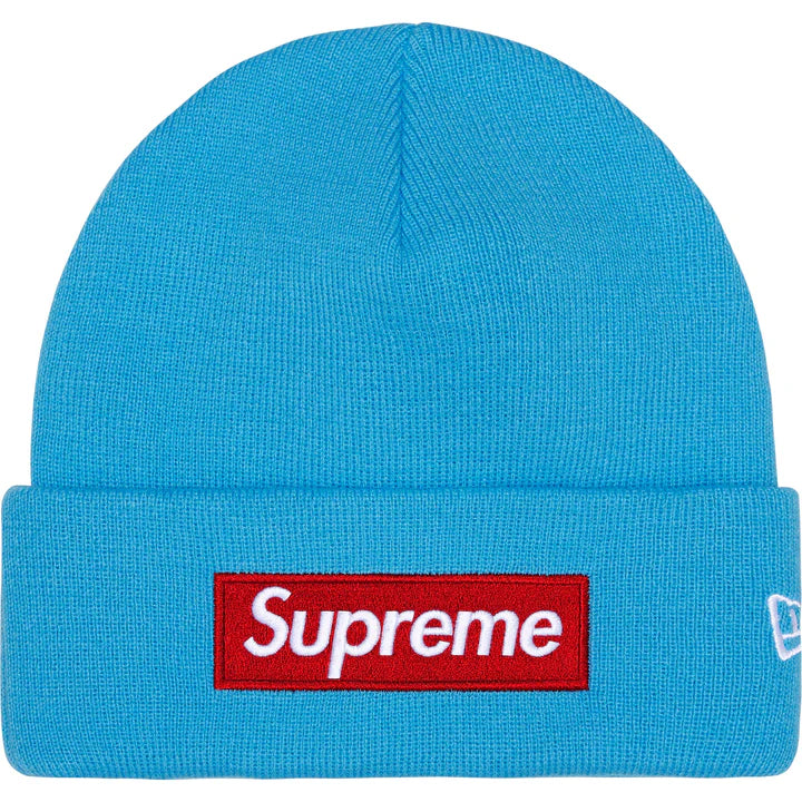 Supreme New Era Box Logo Beanie (FW25) CYAN