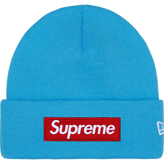 Supreme New Era Box Logo Beanie (FW25) CYAN