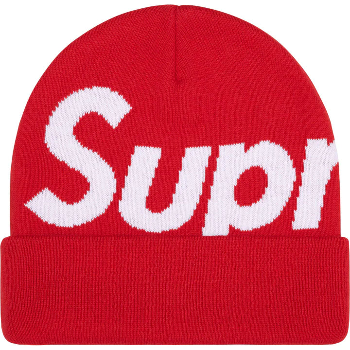 SUPREME BIG LOGO BEANIE RED
