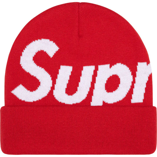 SUPREME BIG LOGO BEANIE RED