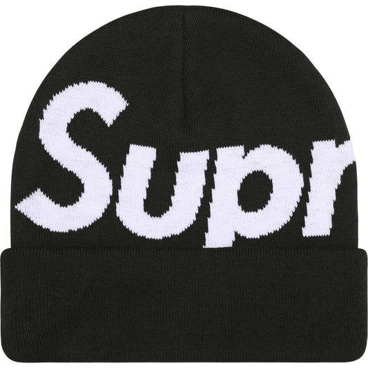 SUPREME BIG LOGO BEANIE BLACK