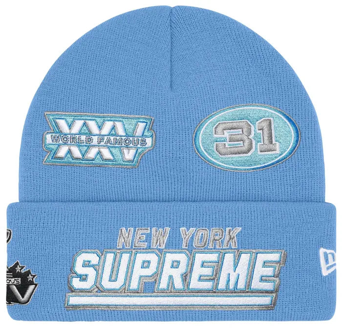 SUPREME NEW ERA FOOTBALL BEANIE ‘LIGHT BLUE’