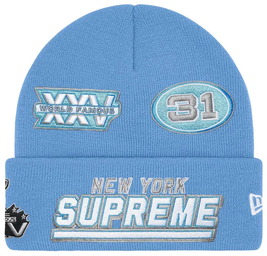 SUPREME NEW ERA FOOTBALL BEANIE ‘LIGHT BLUE’