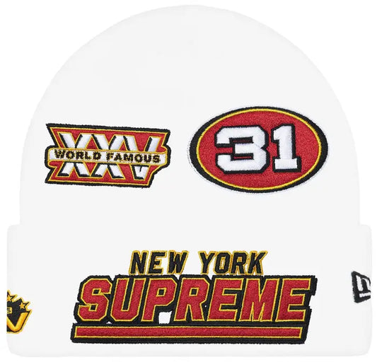 SUPREME NEW ERA FOOTBALL BEANIE ‘WHITE’