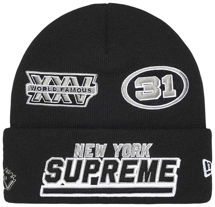 SUPREME NEW ERA FOOTBALL BEANIE ‘BLACK’