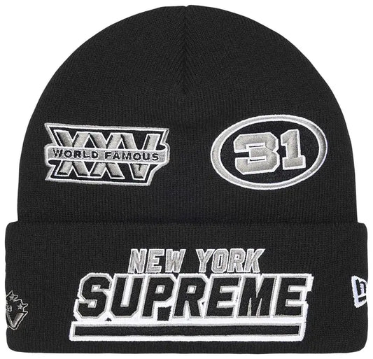 SUPREME NEW ERA FOOTBALL BEANIE ‘BLACK’